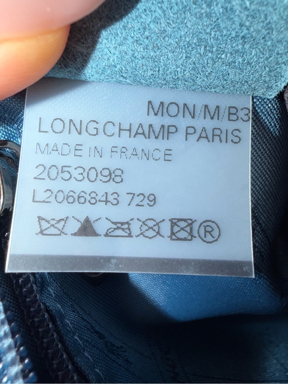 Longchamp Pénélope Leather Crossbody Bag - Pilot Blue - Picture 3 of 11